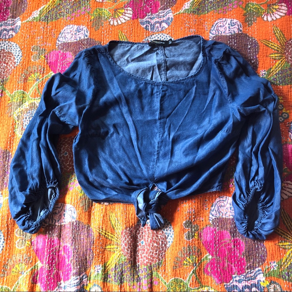 Grabrielle Union Cropped denim top